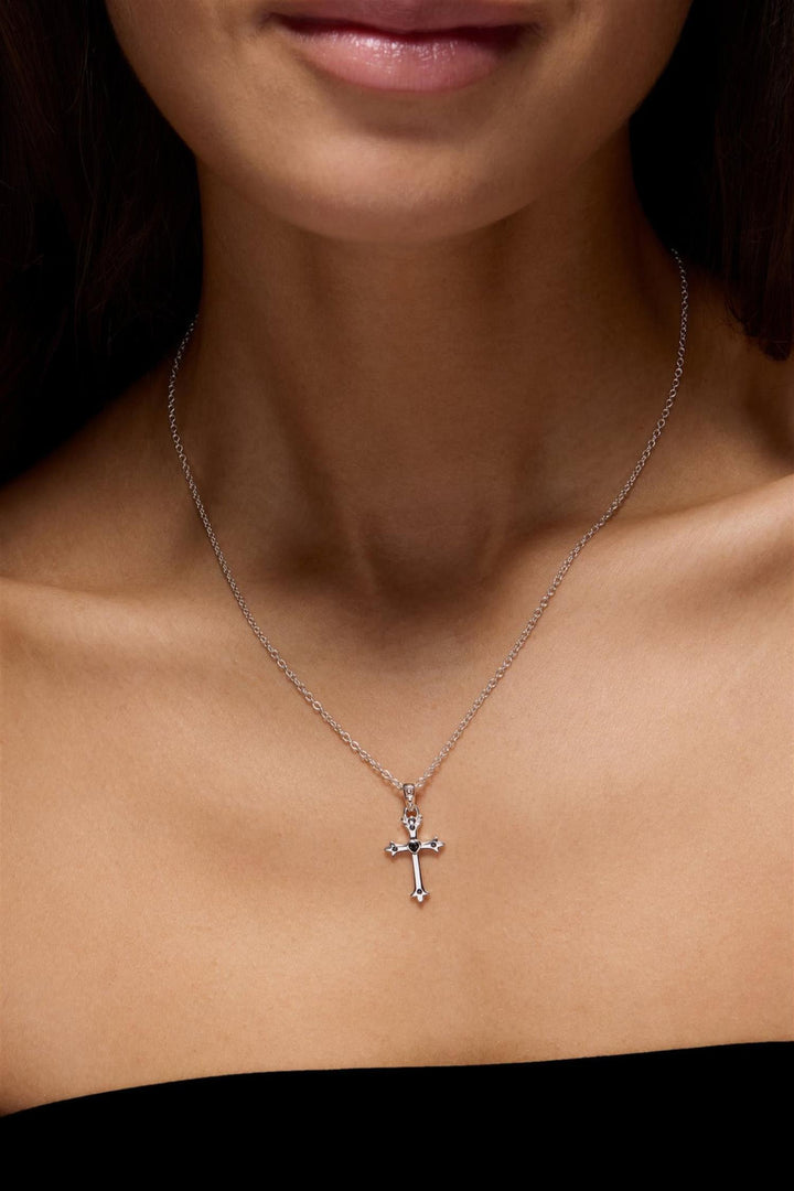 Devotion Necklace - Silver Black Spinel