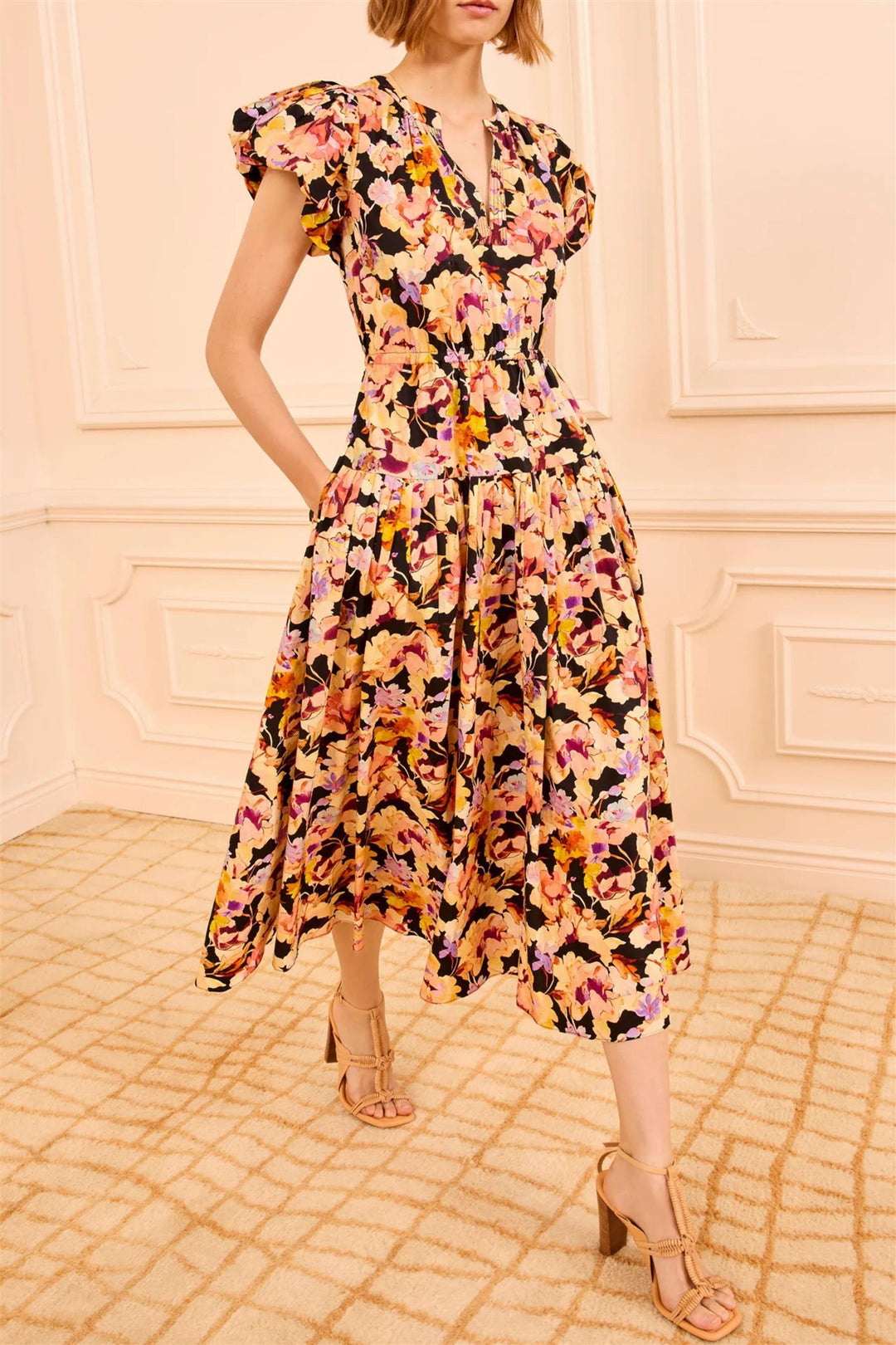 Marin Midi Dress Night Bloom