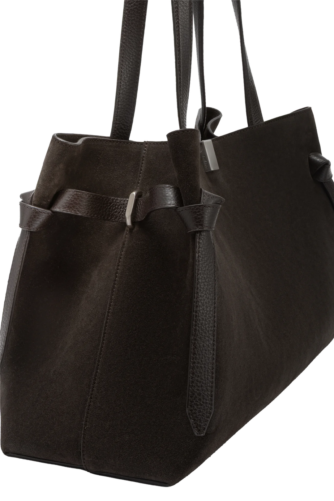 Gyoza Tote Suede Leather Ganache