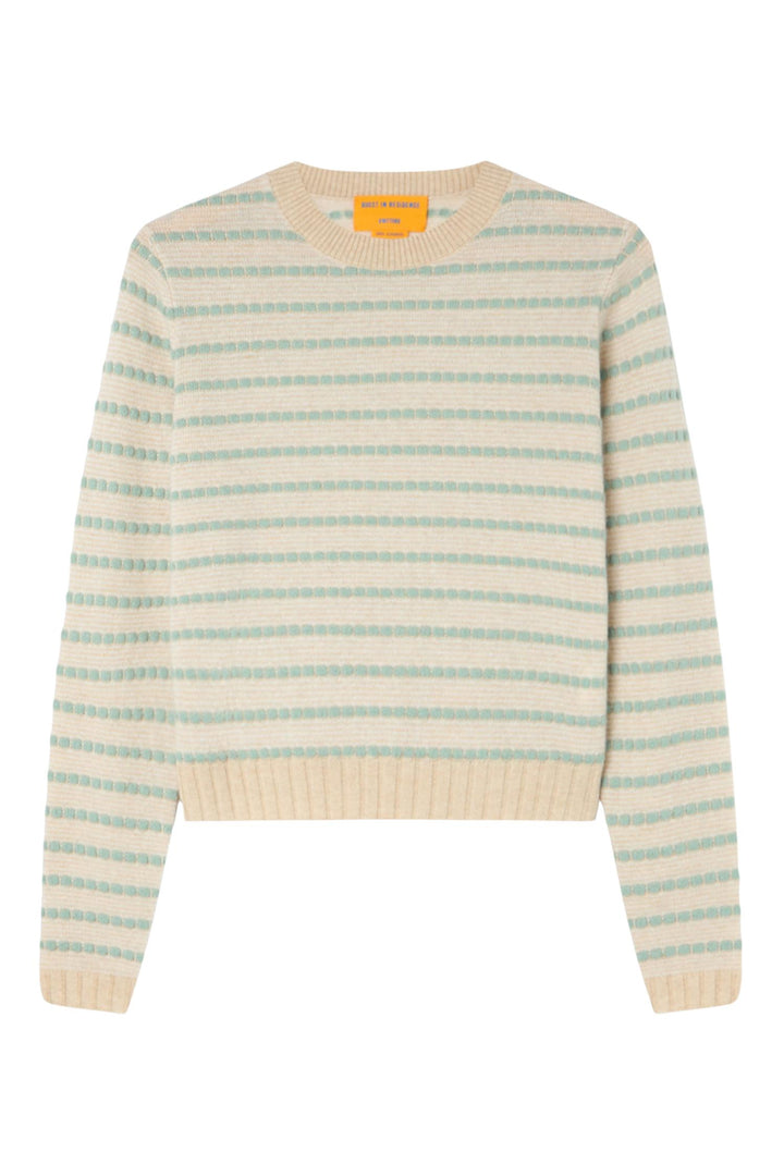 Pebble Stripe Shrunken Crew Sandstone Combo