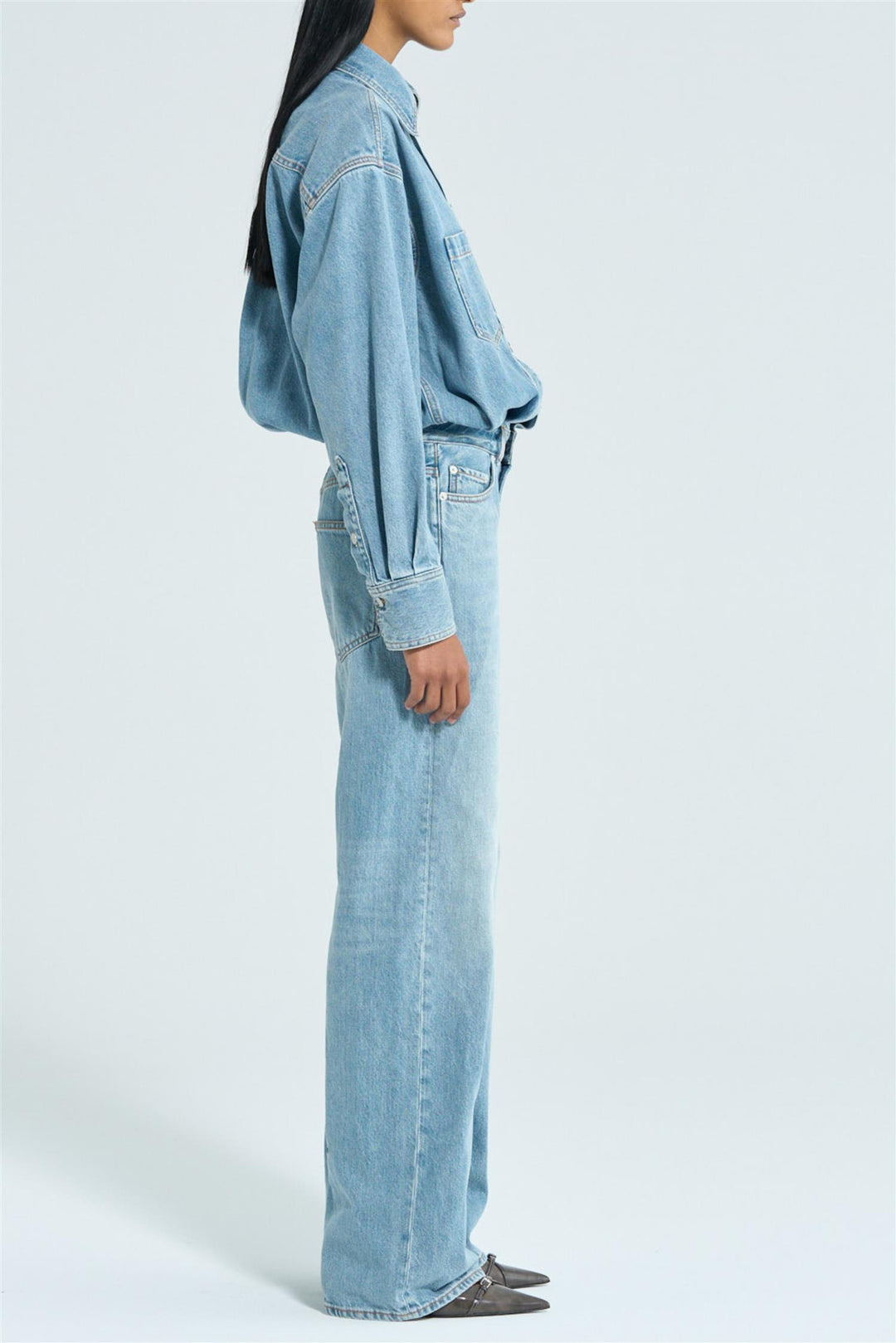 Tilda Denim Jumpsuit Blue Aqua