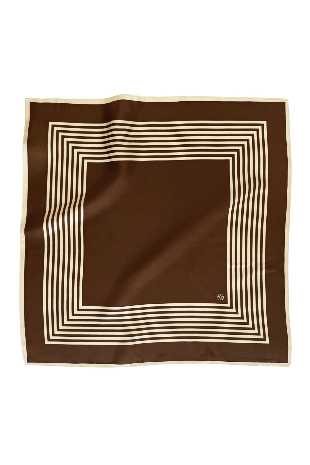 Striped Scarf 65 cm. Mocha Mousse & Cream