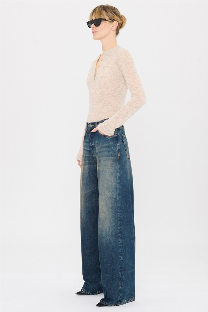 Bethany Mid-Rise Wide-Leg Jean Intense Blue