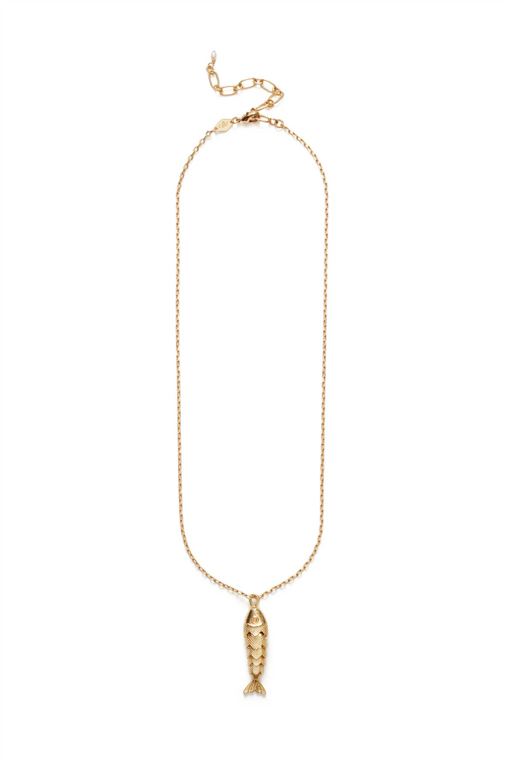 Something Fishy Necklace Gold