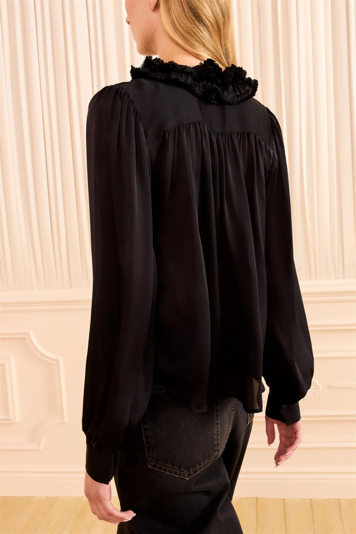 Wilhelmina Longsleeve Blouse Noir