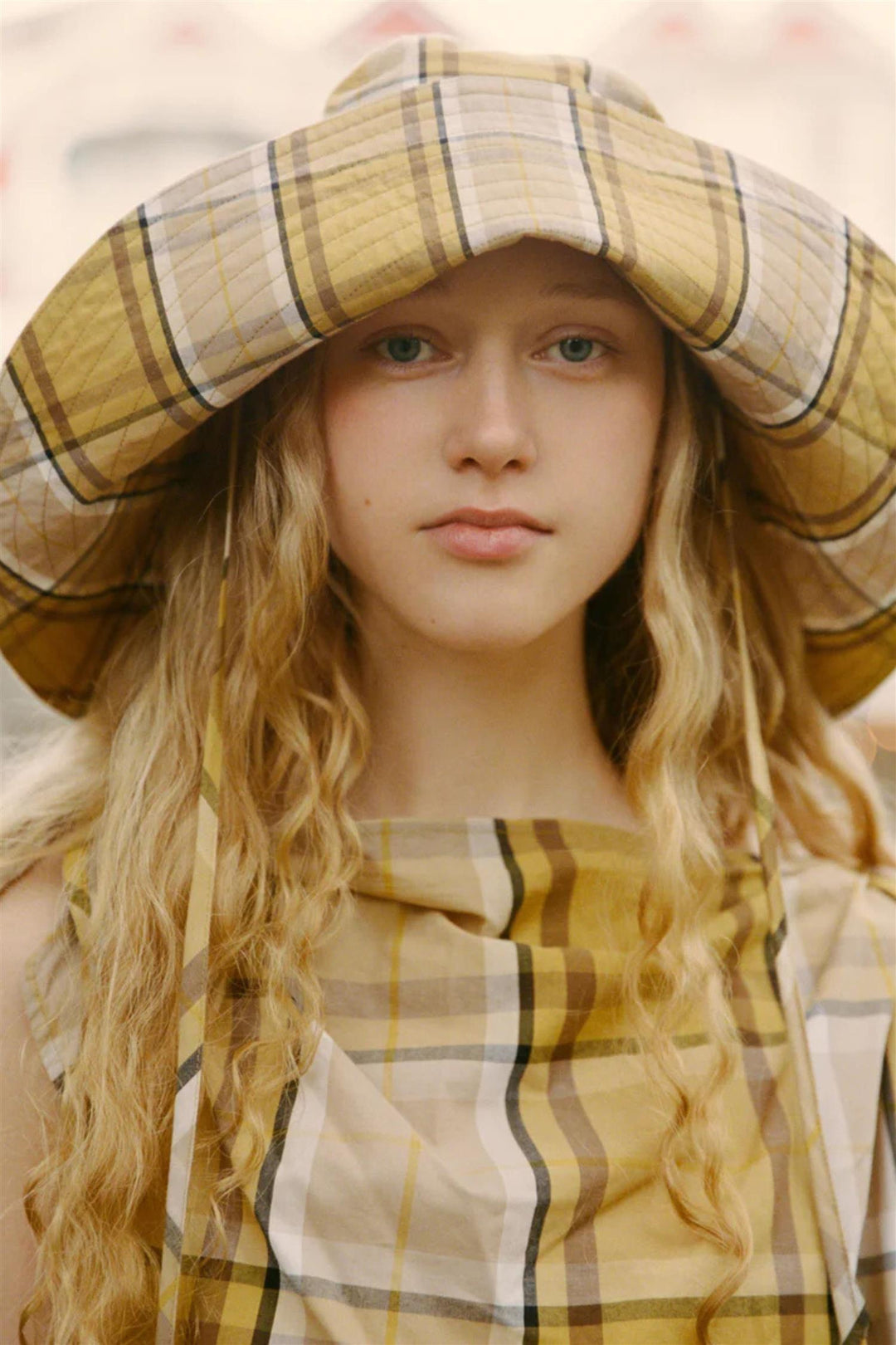 Copeland Plaid Hat Yellow