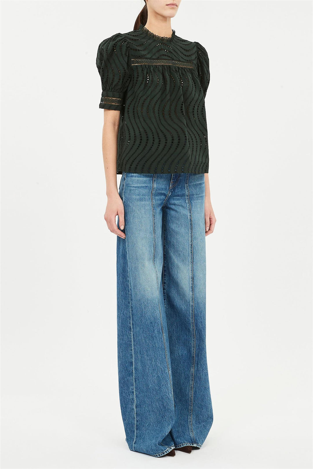 Virginia Lace Short Sleeve Blouse Cypess
