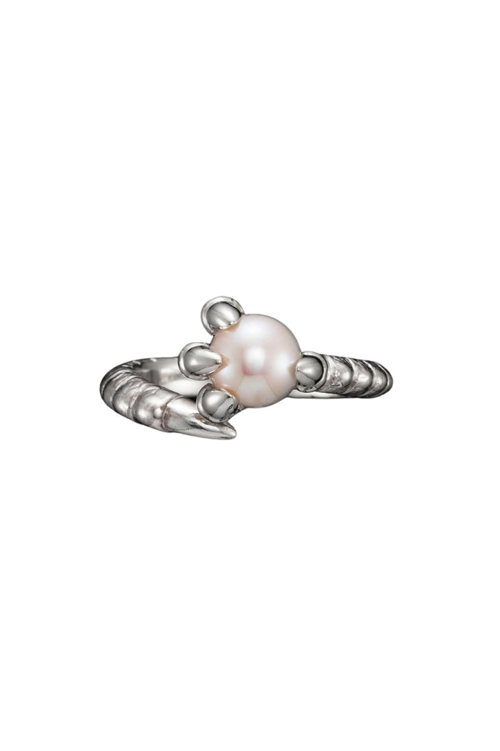 Claw Pearl Ring - Silver