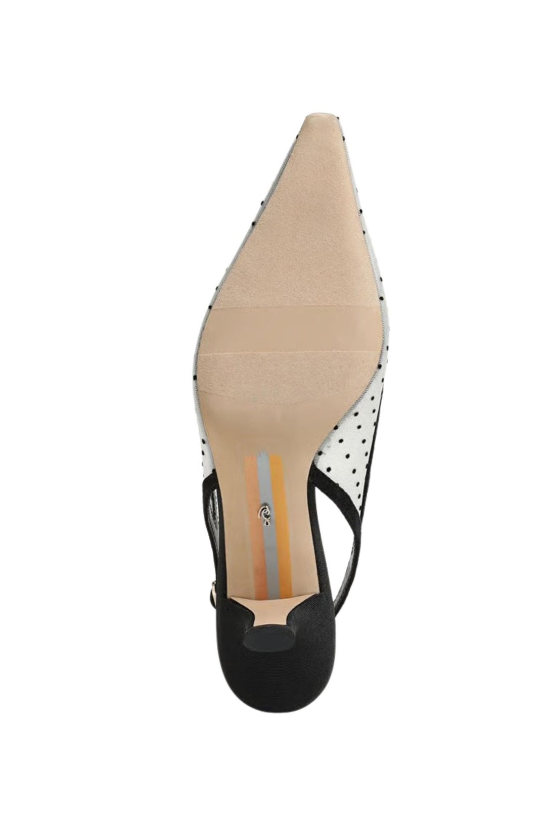 Bianka Sling Mini Polkadot Mesh Ivory/Black