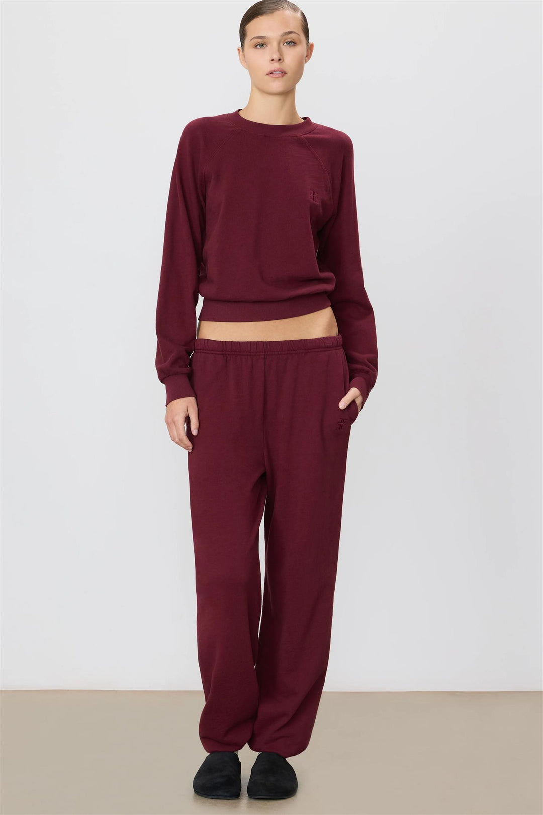 Boyfriend Pocket Sweatpant Oxblood