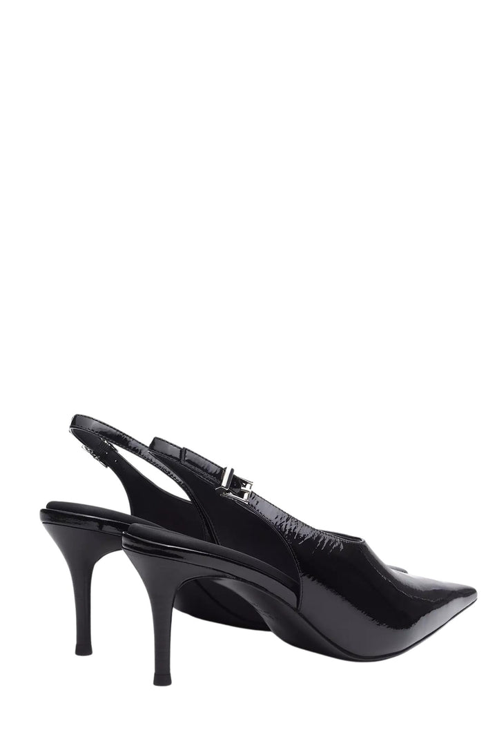 Mercer Slingback Heel Black Patent Leather