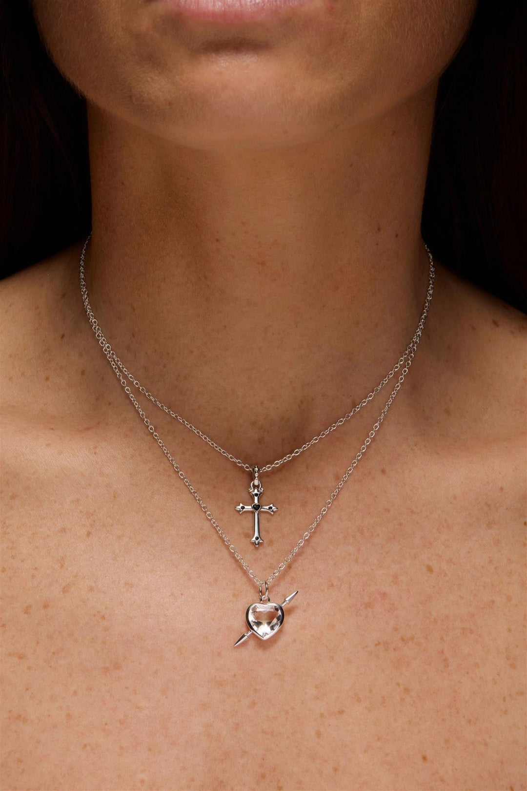 Devotion Necklace - Silver Black Spinel