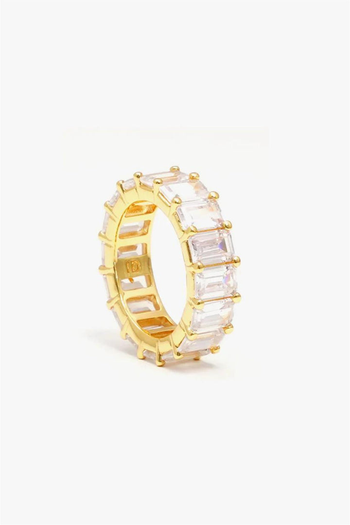 Chunky Colorful Ring White Gold