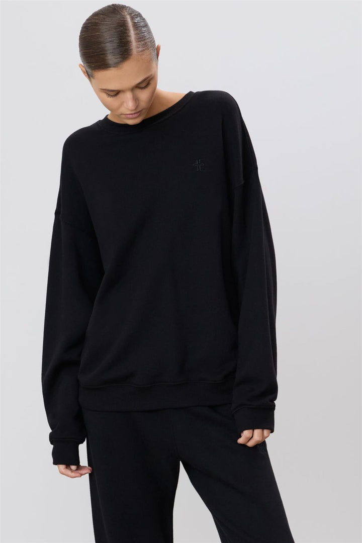 Oversized Crewneck Sweatshirt Black