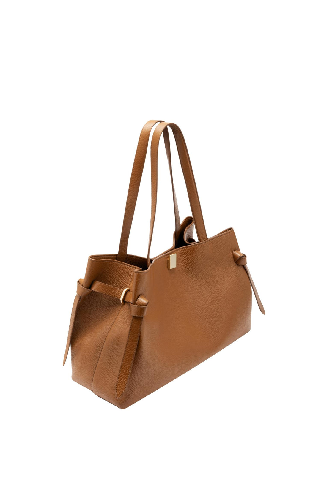 Gyoza Tote Pebble Grain Leather Hazel
