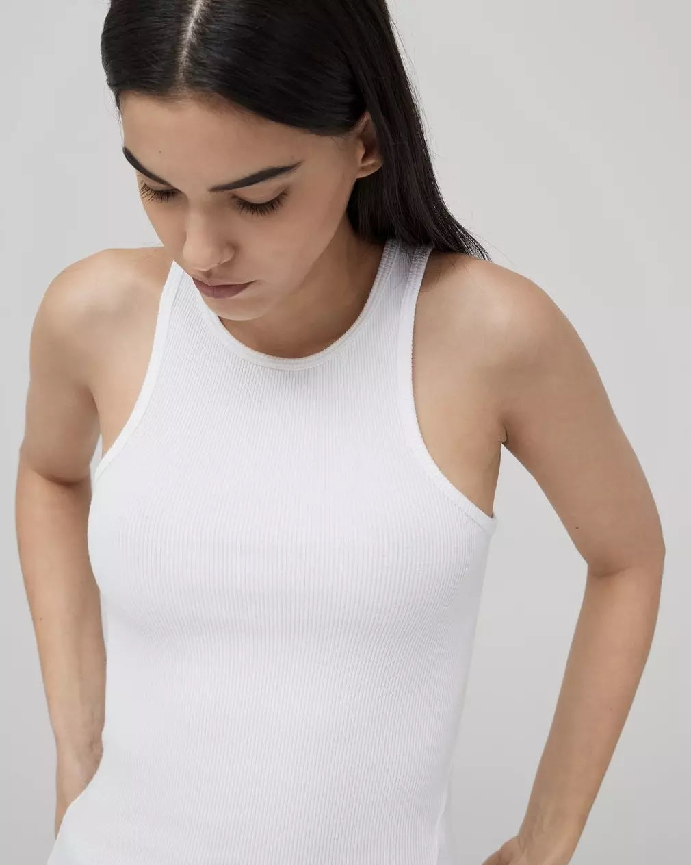 Essential Rib Tank White