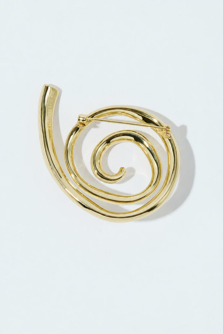 Diamond Dahlia Brooch Gold