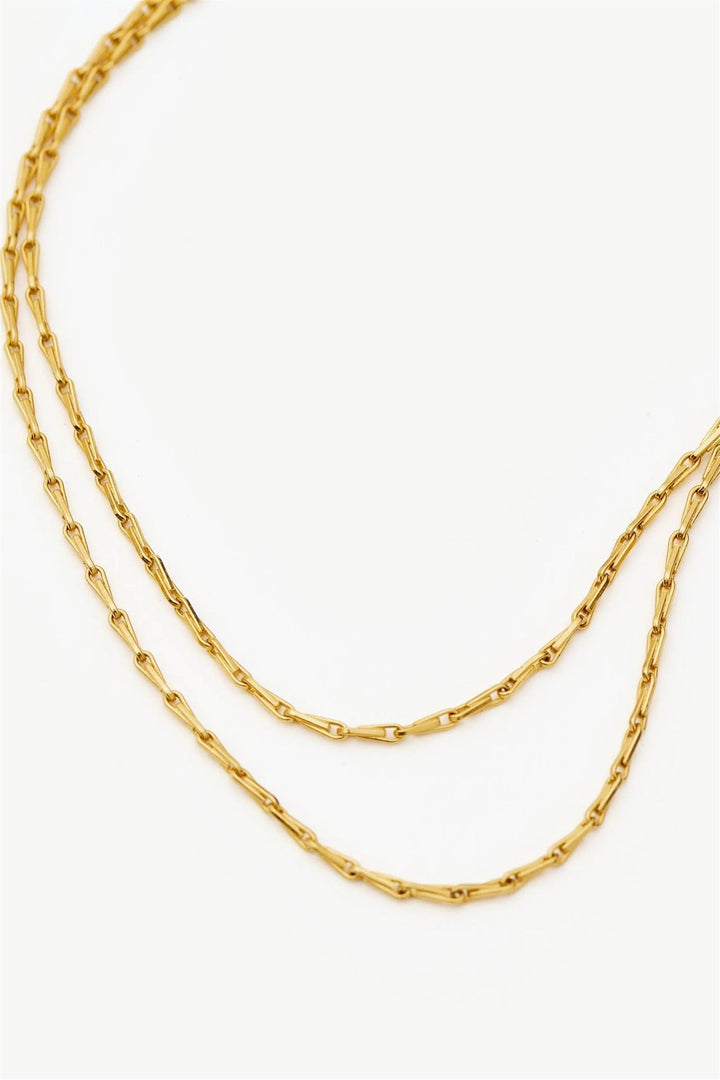 Savi Twisted Double Chain Necklace