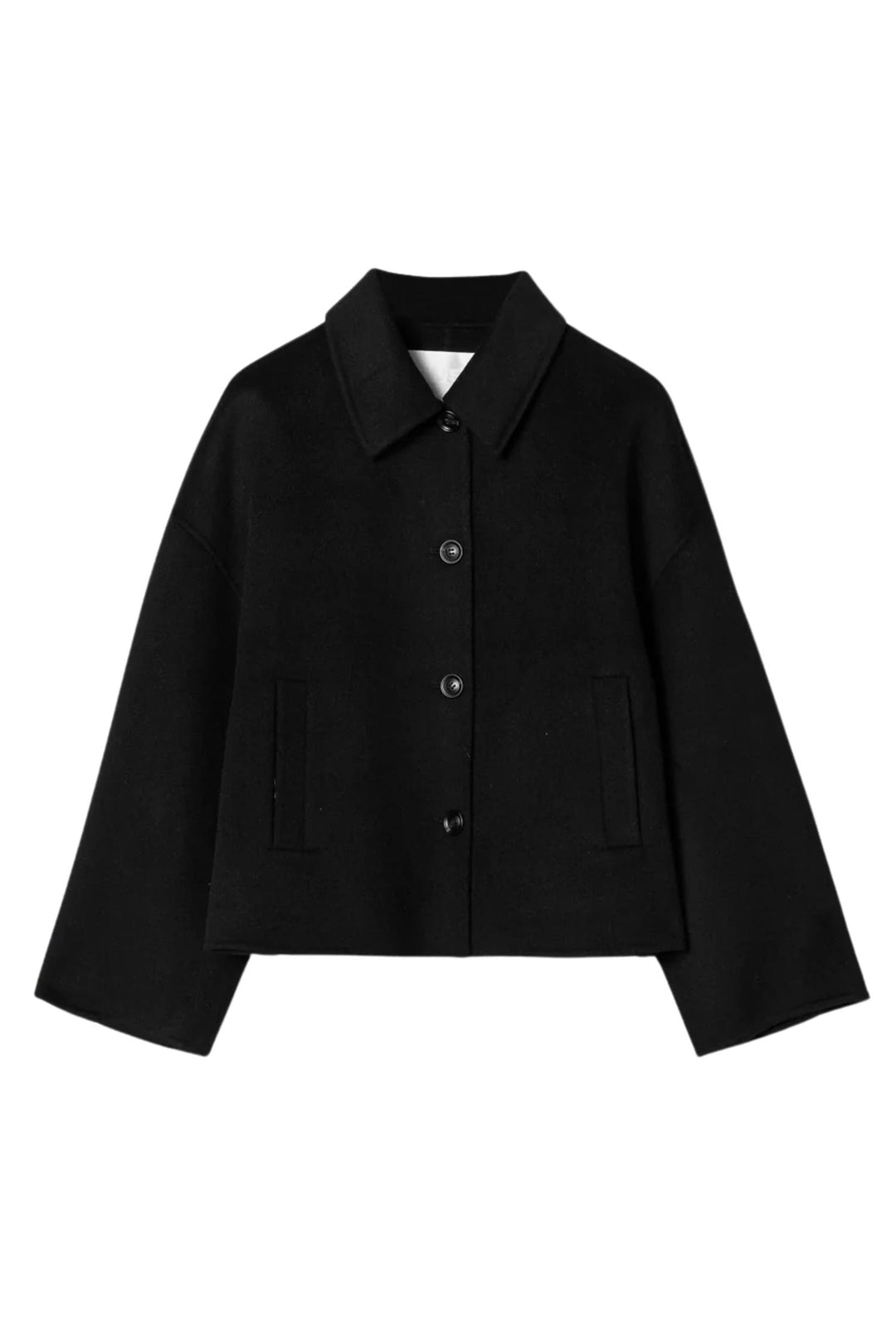 Cropped Double Jacket Jet Black