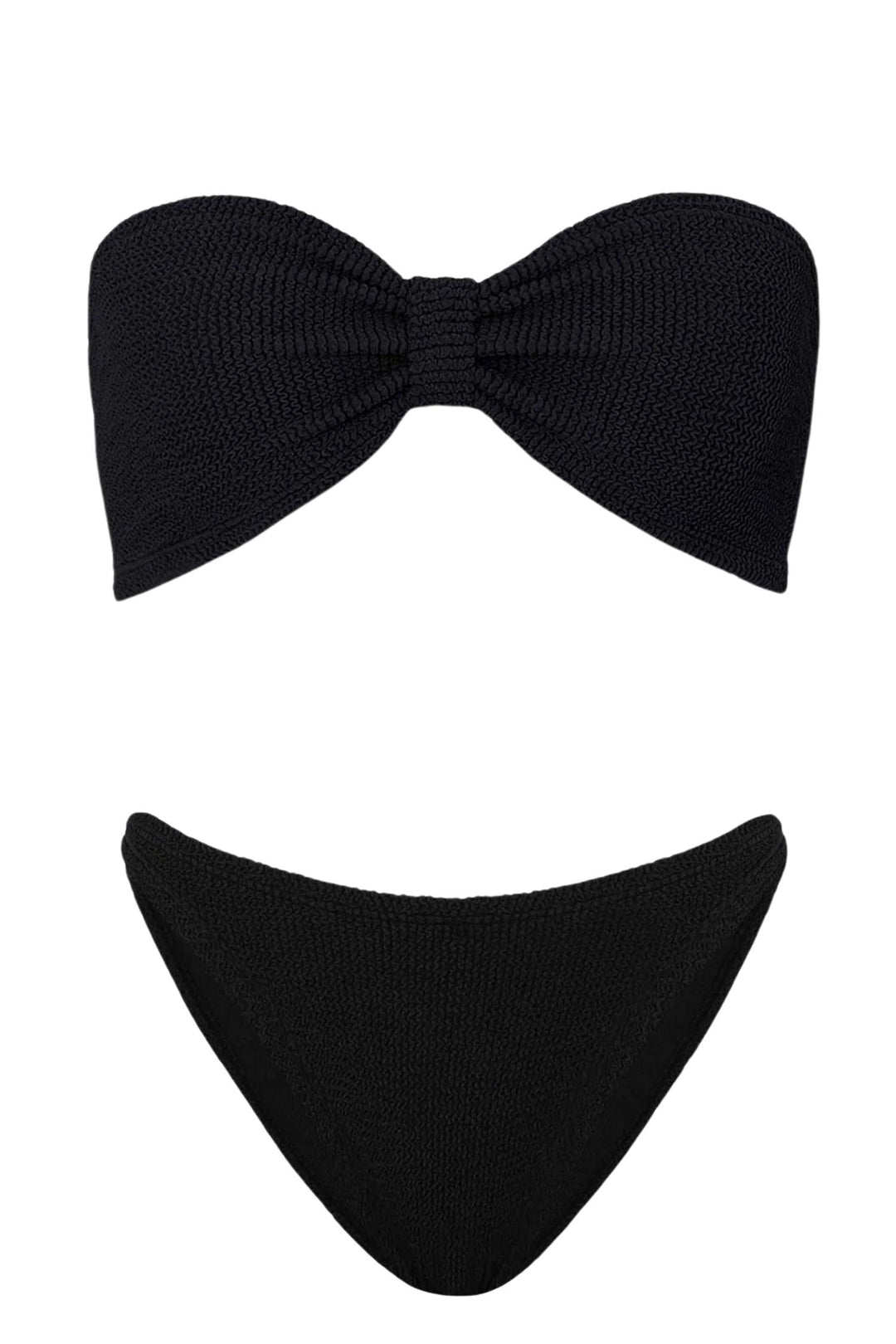Coverage Jean Crinkle Bikini Black