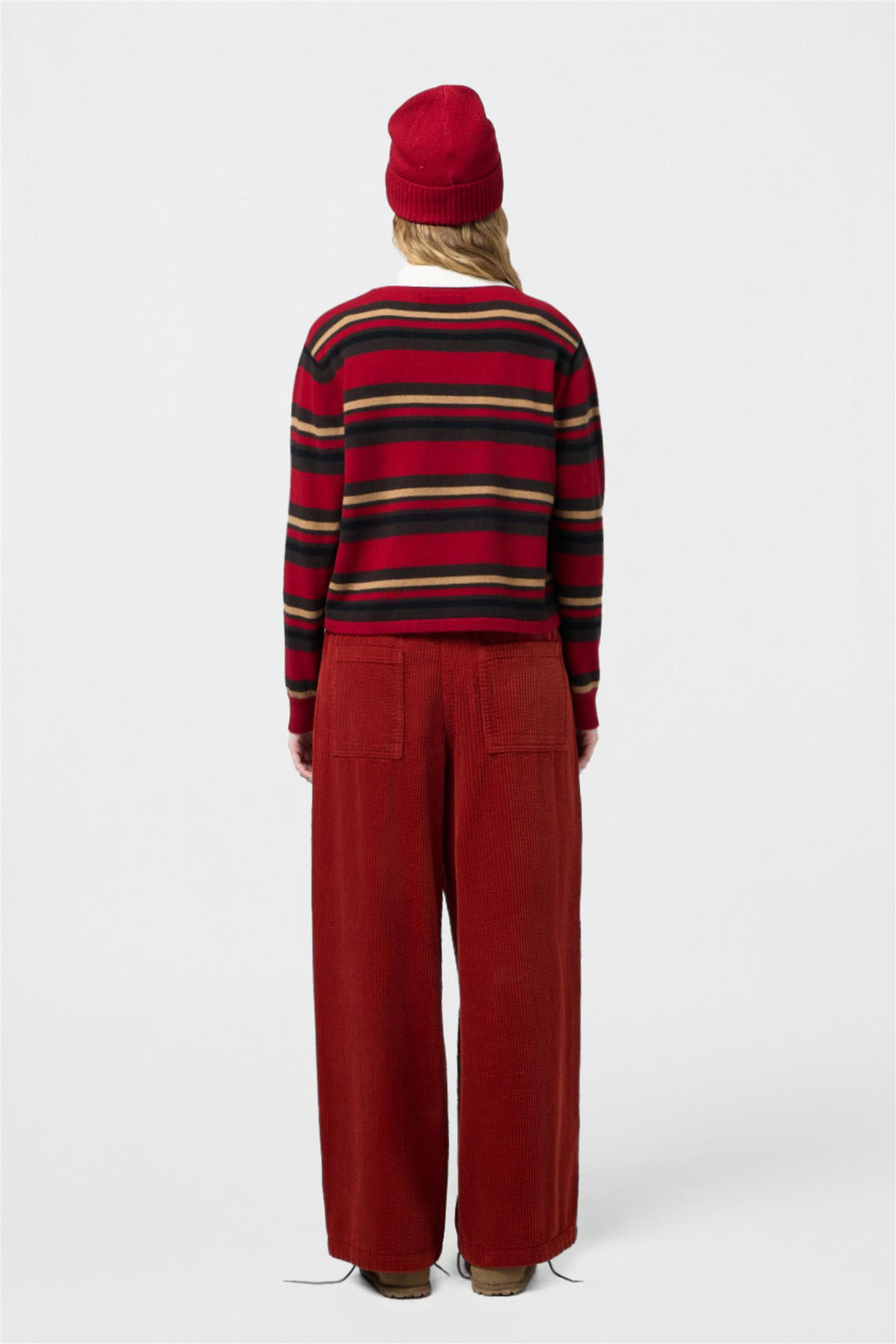 Cropped Stripe Rugby Ruby Combo