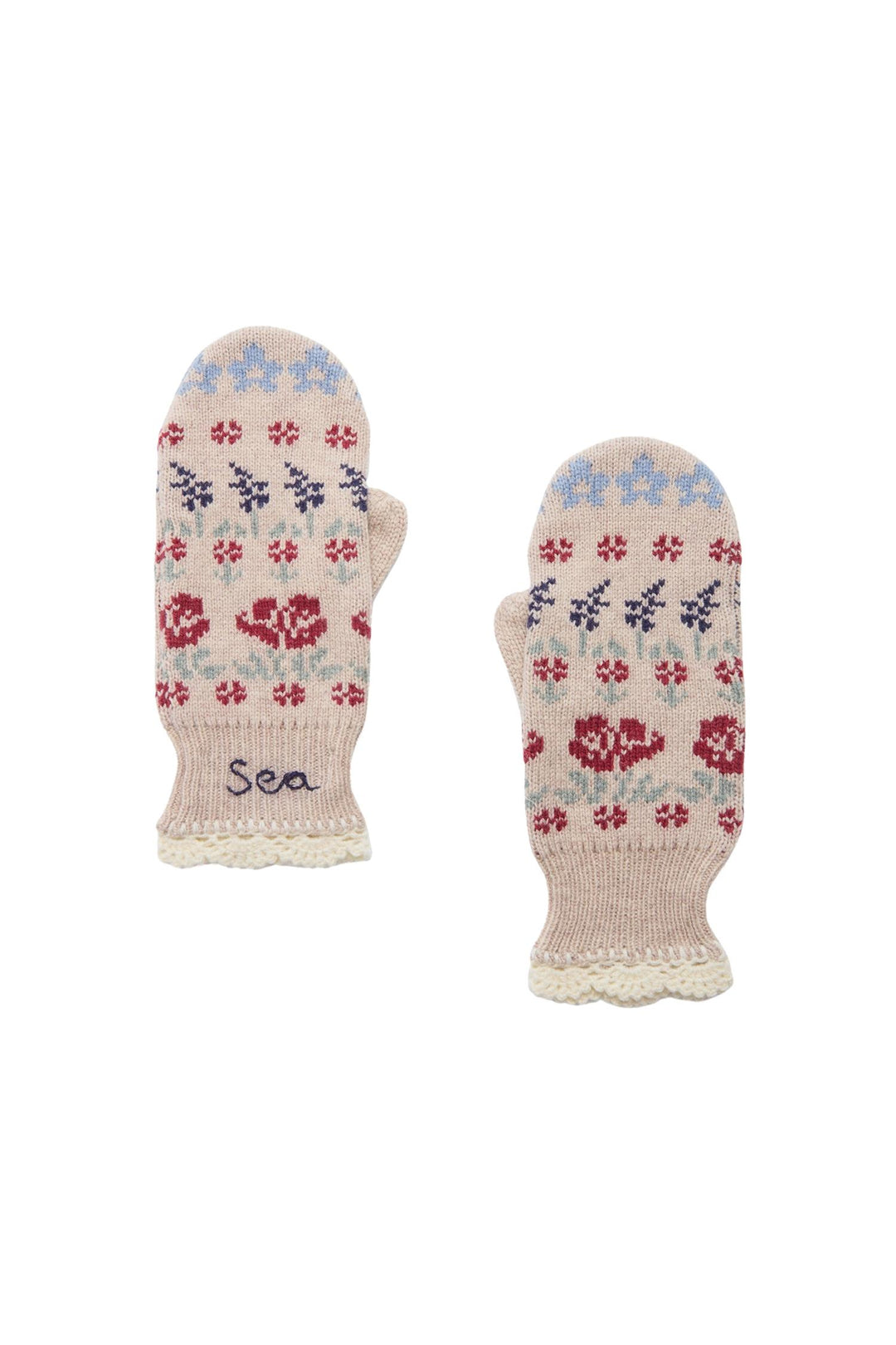 Preston Knit Mittens Cream