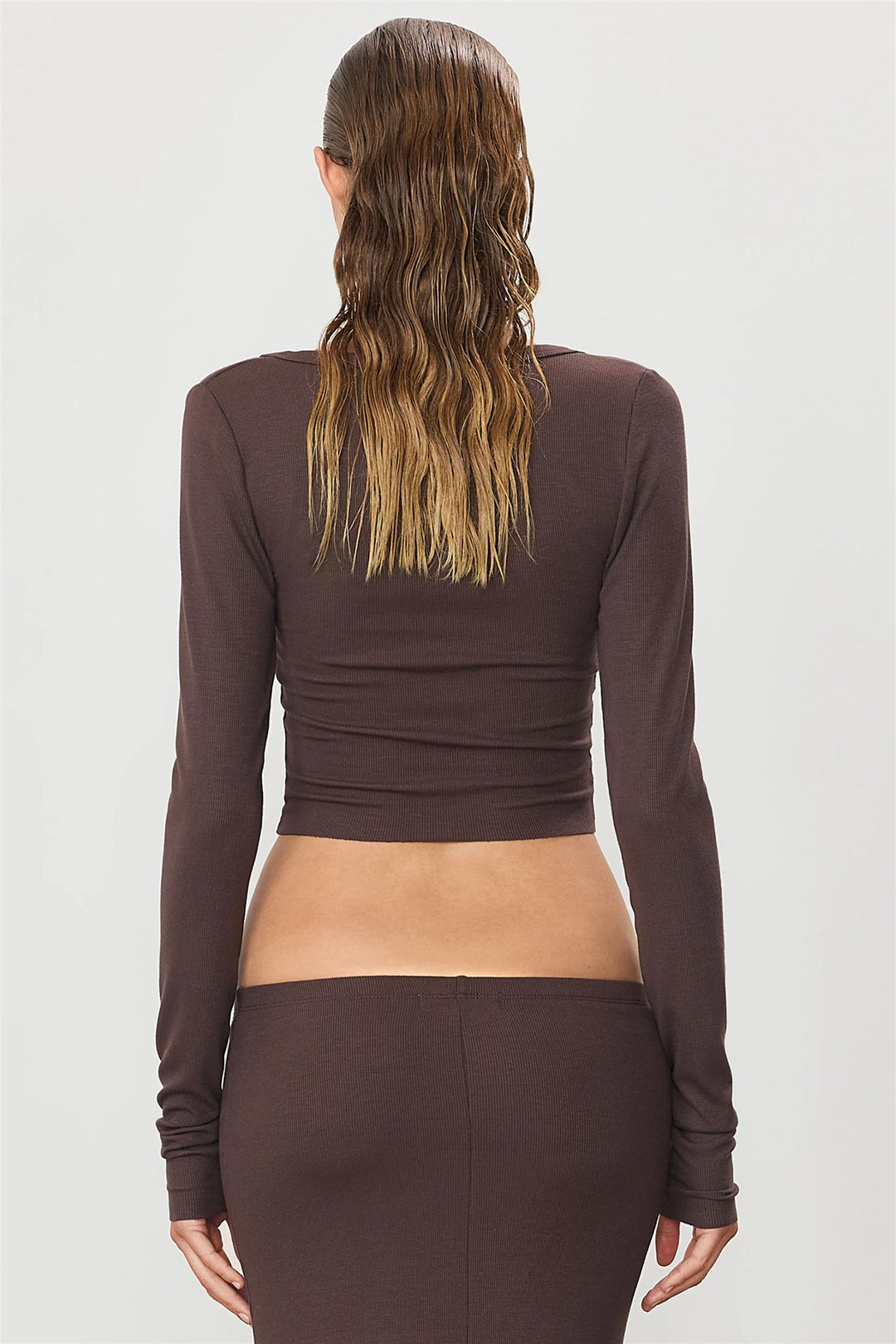 Cropped Cardigan Espresso