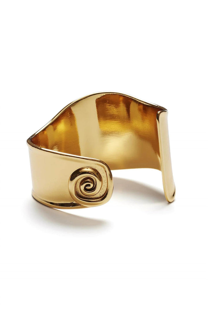 Swirly Square Bangle Gold