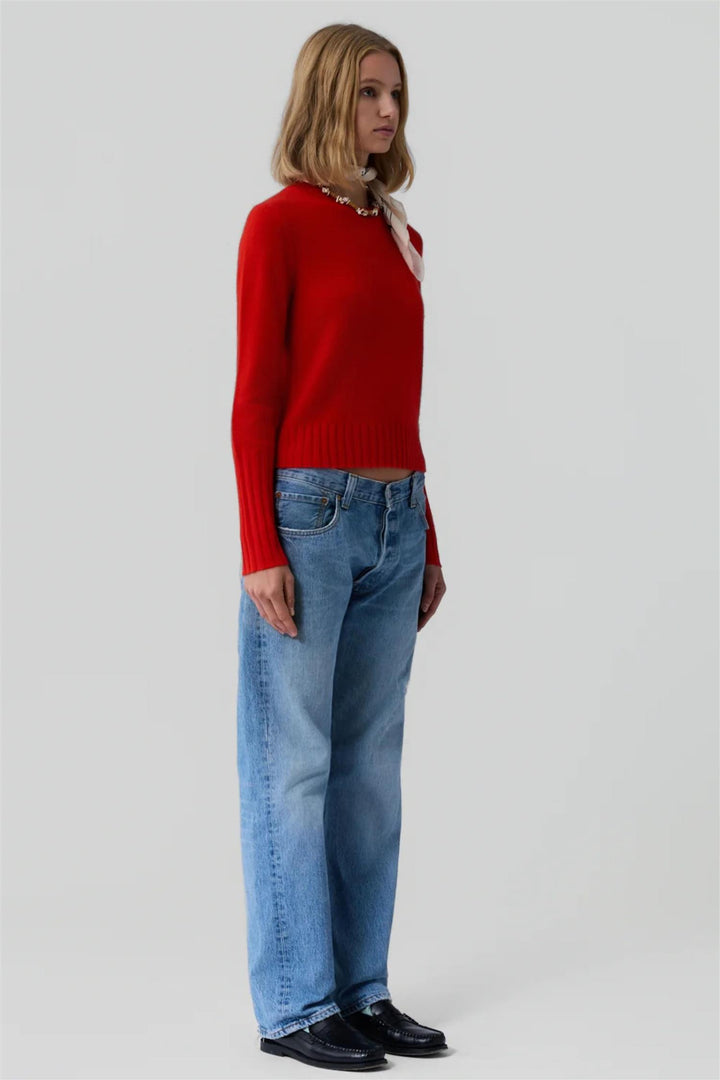 Shrunken Cashmere Crew Chili