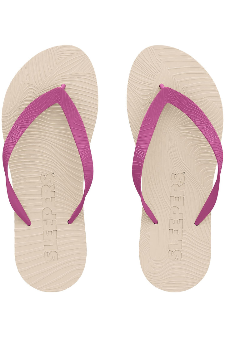 Slim Wide Strap Eggnog with Festival Fuchsia Strap