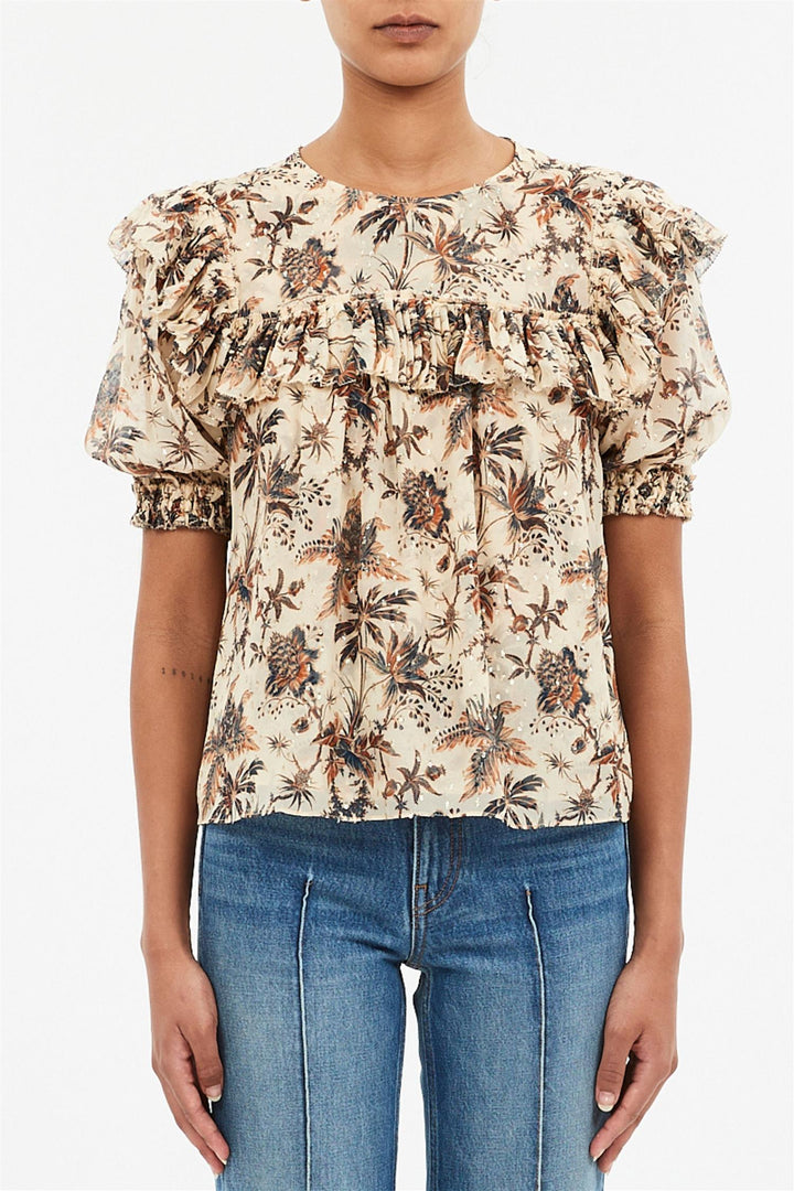 Jodie Puff Sleeve Top Cameo
