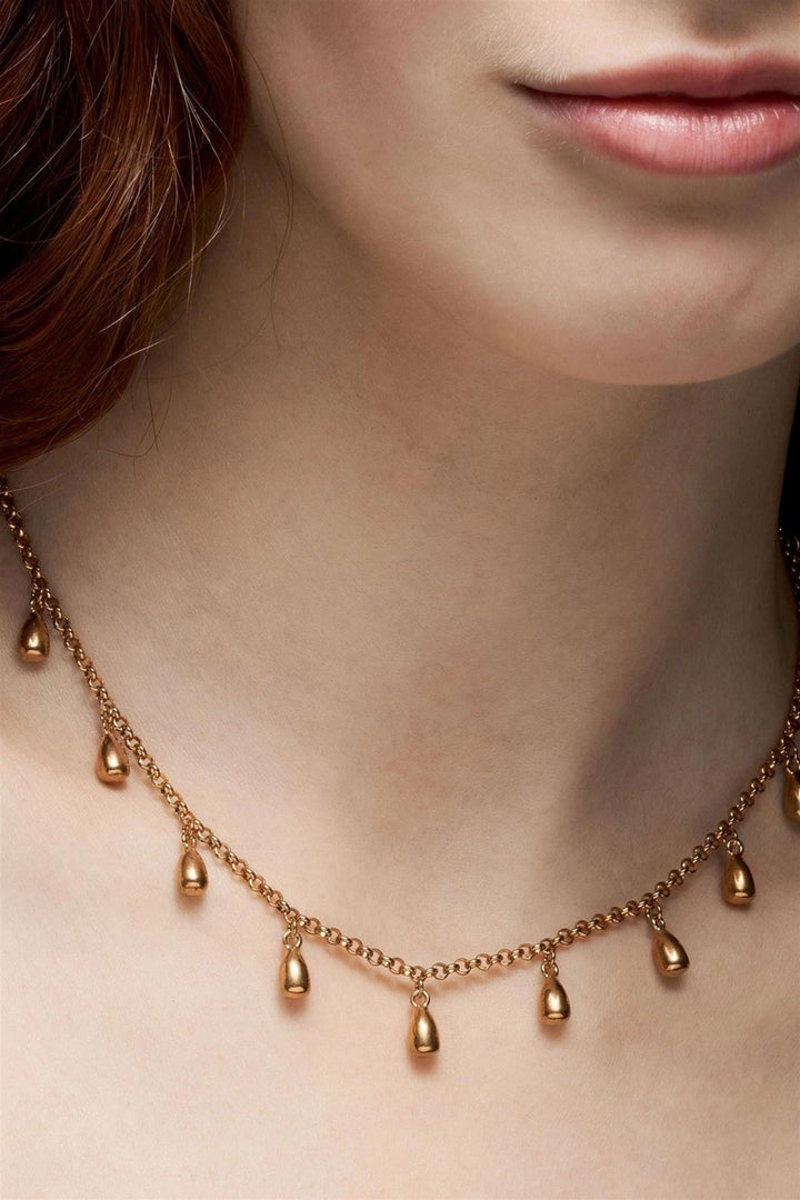 Sirens Tears Necklace Gold-Plated Silver