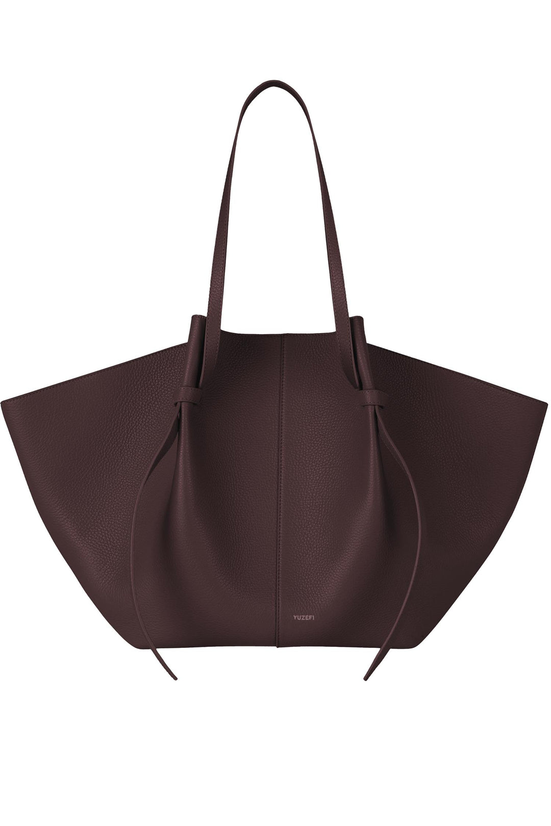 XL Mochi Pebble Grained Leather Cassis