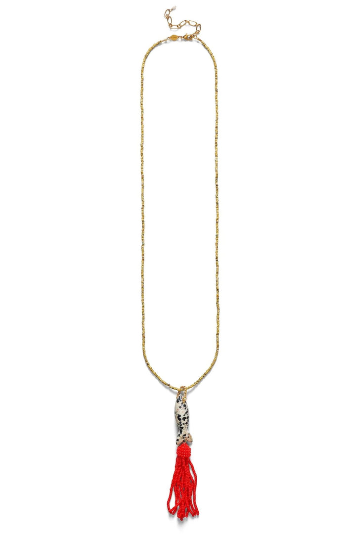 Tassel Fishy Necklace - Dalmatian