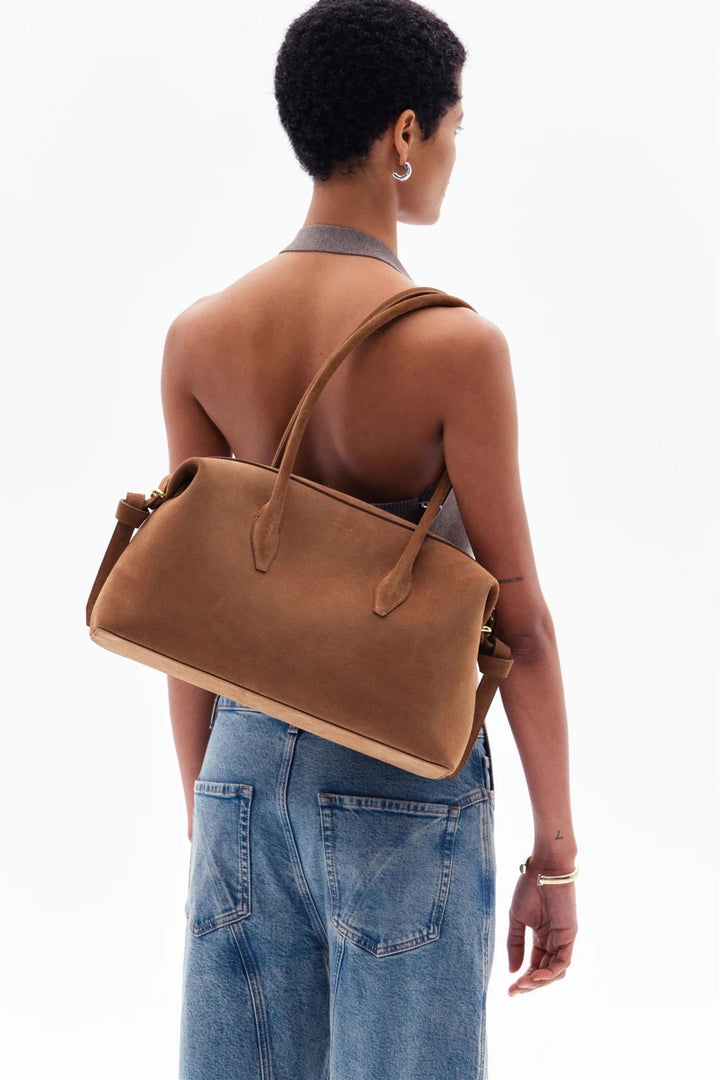 Brioche Duffle Suede Leather Cognac