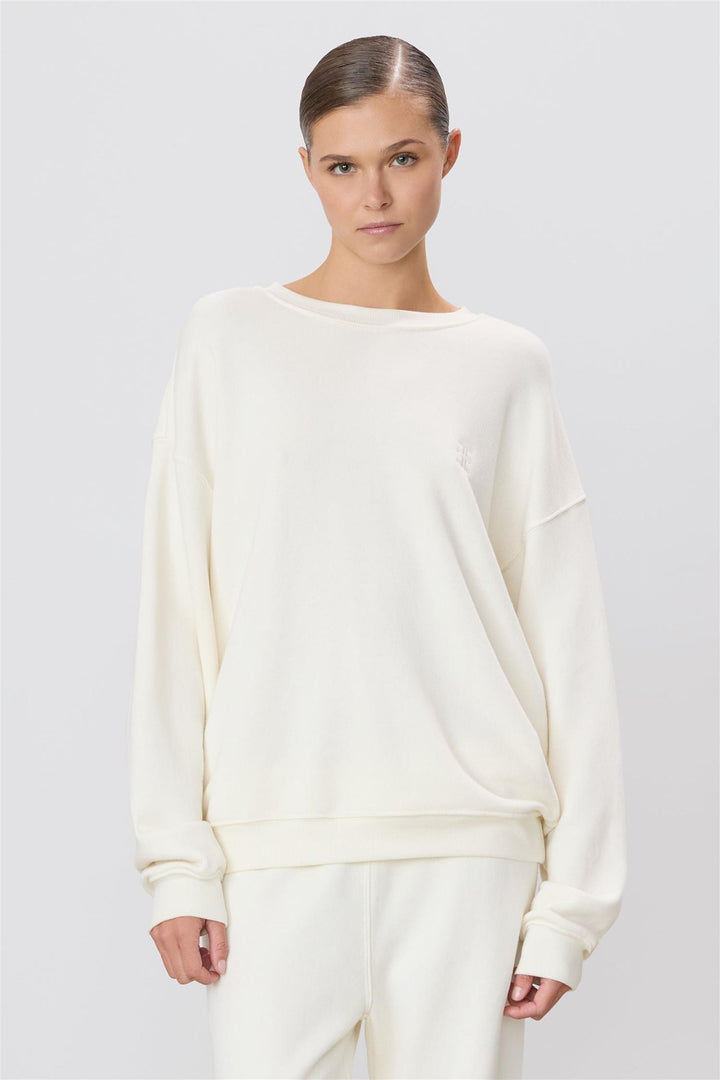Oversized Crewneck Sweatshirt Cream
