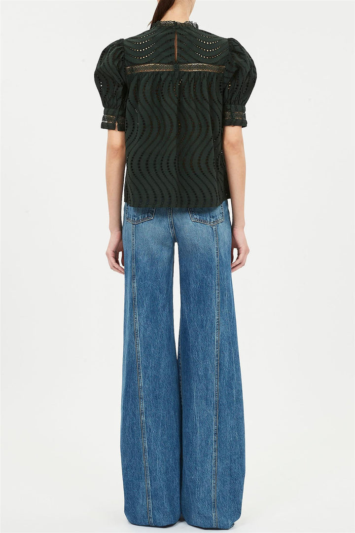 Virginia Lace Short Sleeve Blouse Cypess