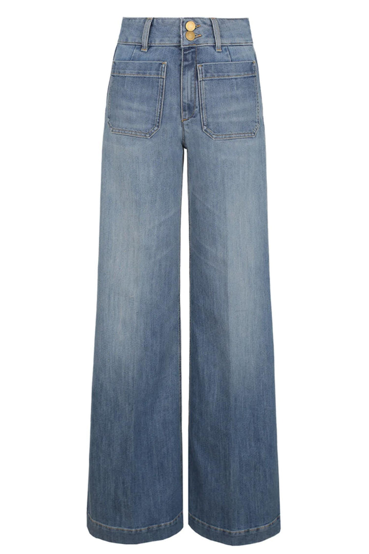 Jane Wide-Leg Jeans Mid Blue Denim