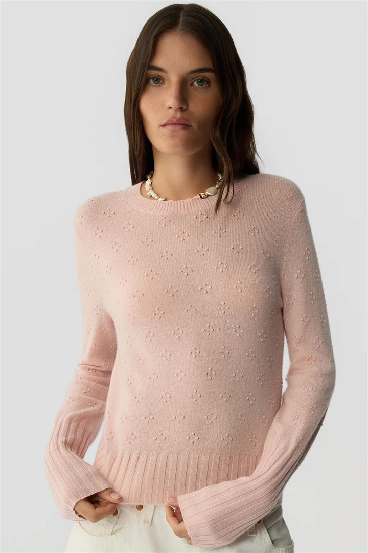 Compass Shrunken Crew Powder Pink