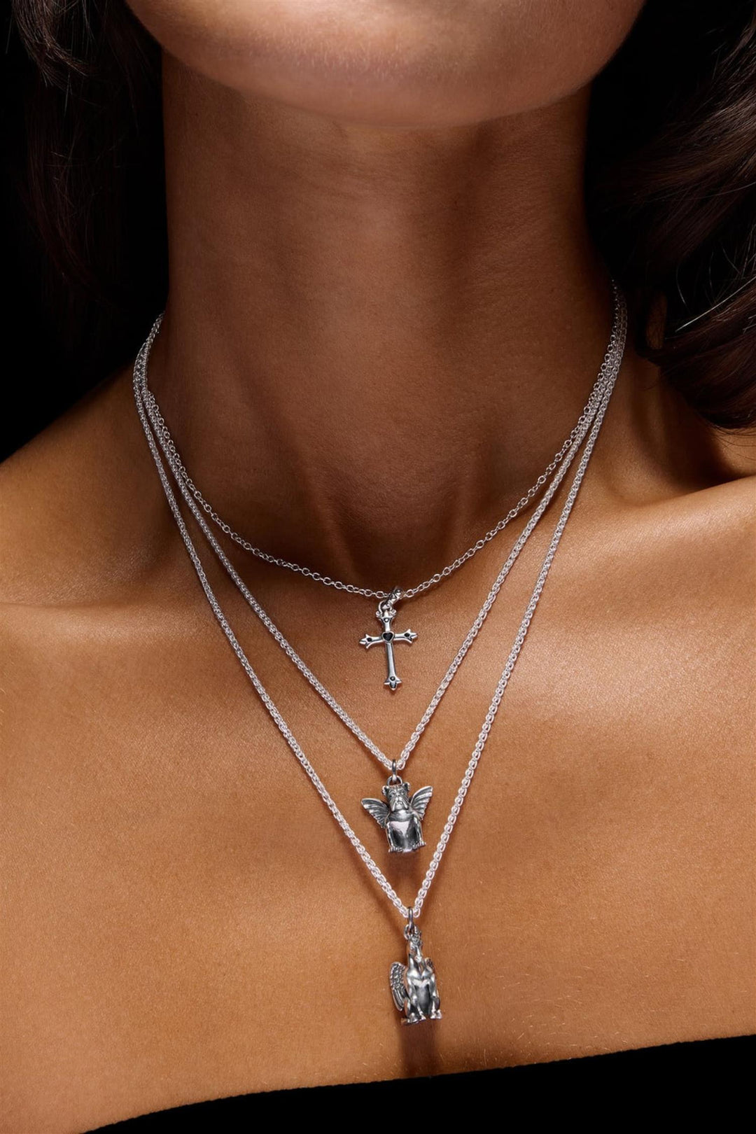 The Faithful Guardian Necklace - Oxidized Silver