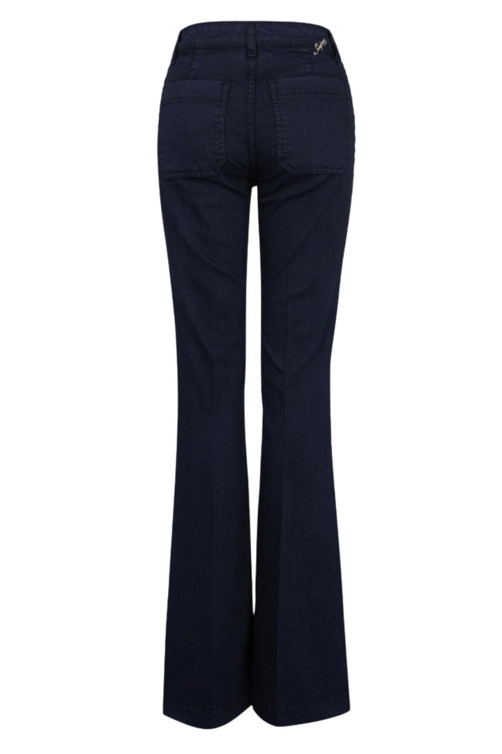Delphine Flared Bull Stretch Jeans Navy