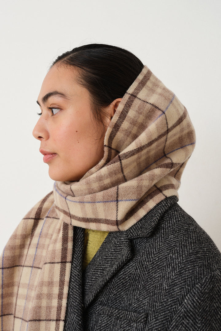 Schatter Scarf Brown Check