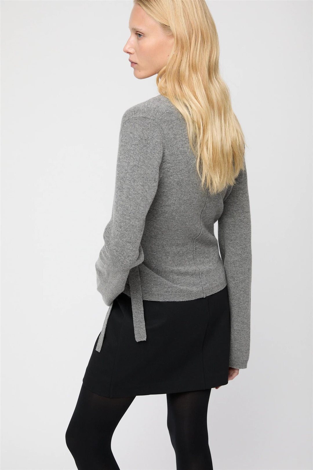 Ballet Wrap Cardigan Mid Grey