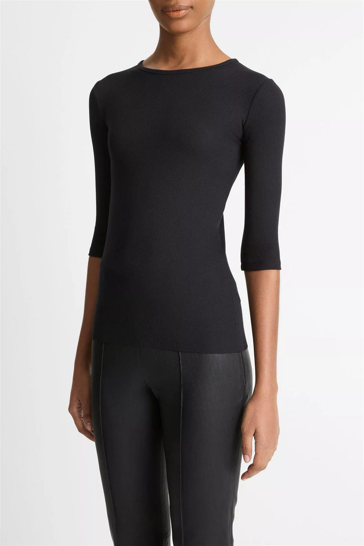 Elbow Sleeve Crew Black