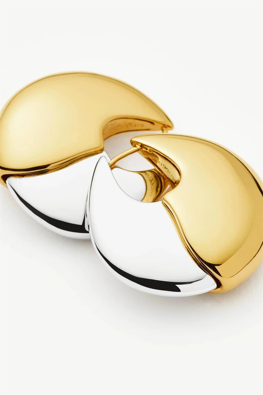 Sculptural Pebble Large Hoop Earrings