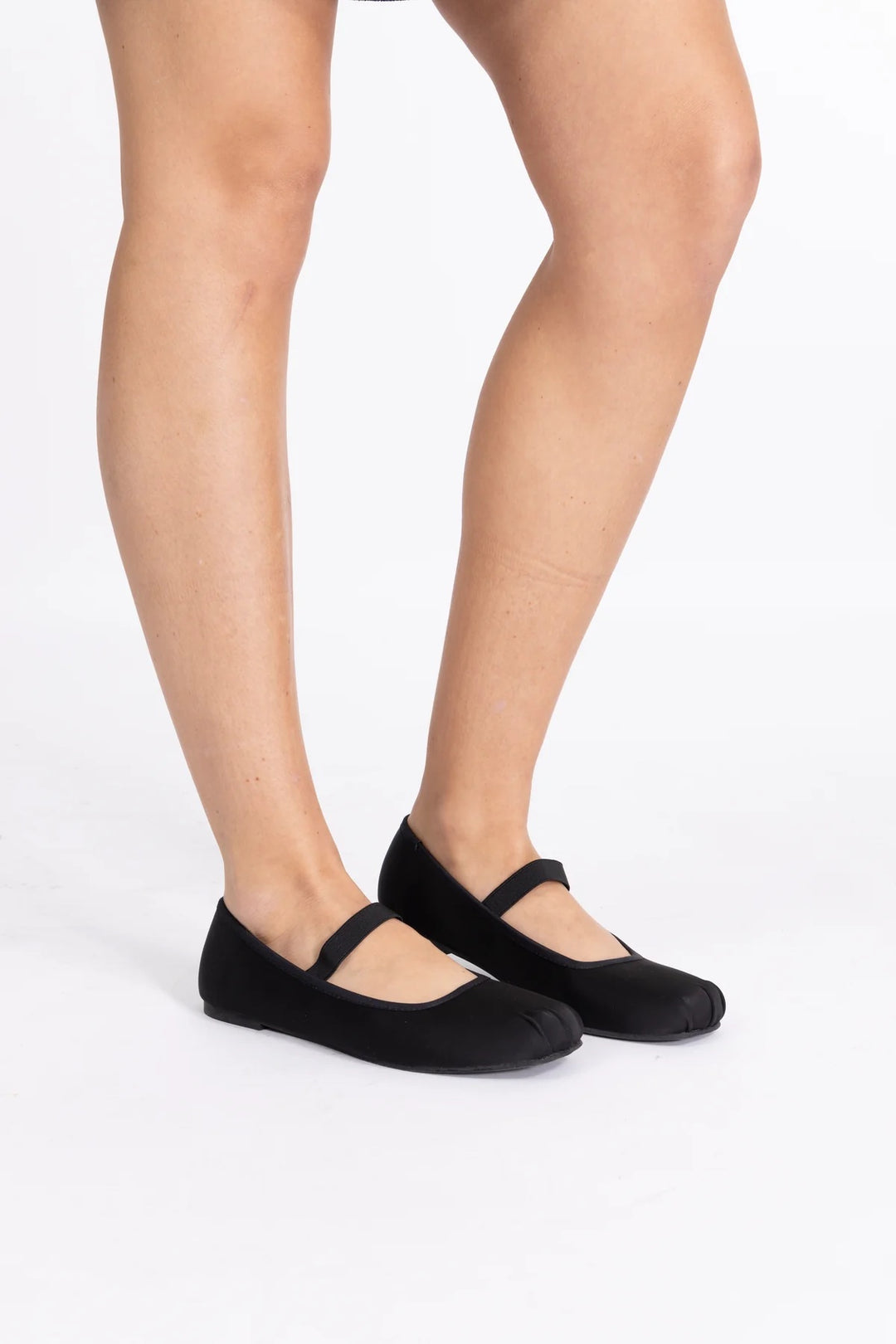 Tacoma Satin Ballerina Black