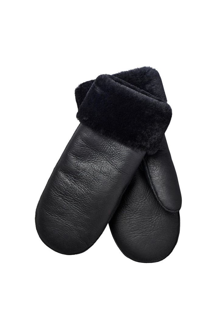 Oslo Shearling Mittens Jet Black