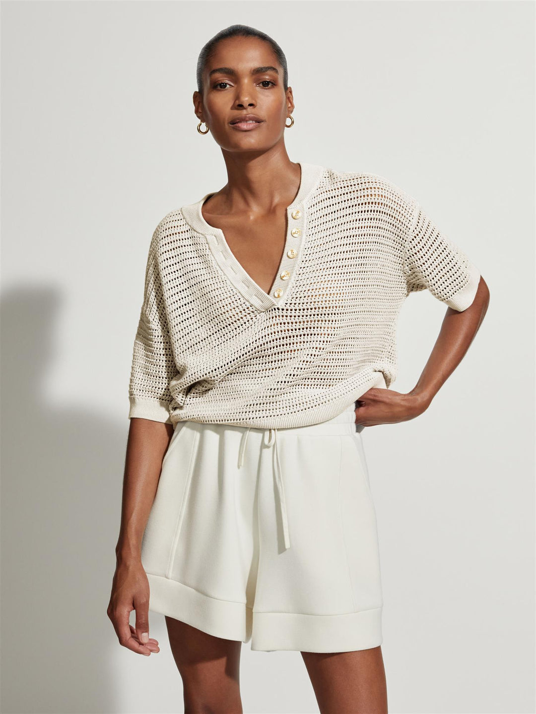 Callie Knit Top Egret