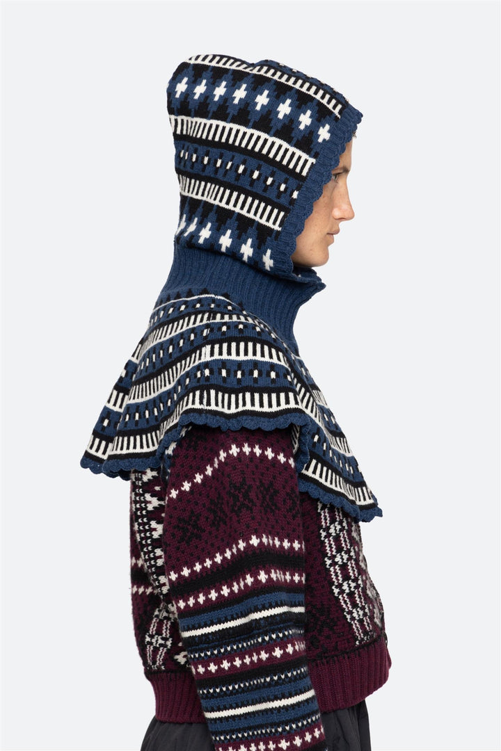 Linea Fair Isle Balaclava Blue