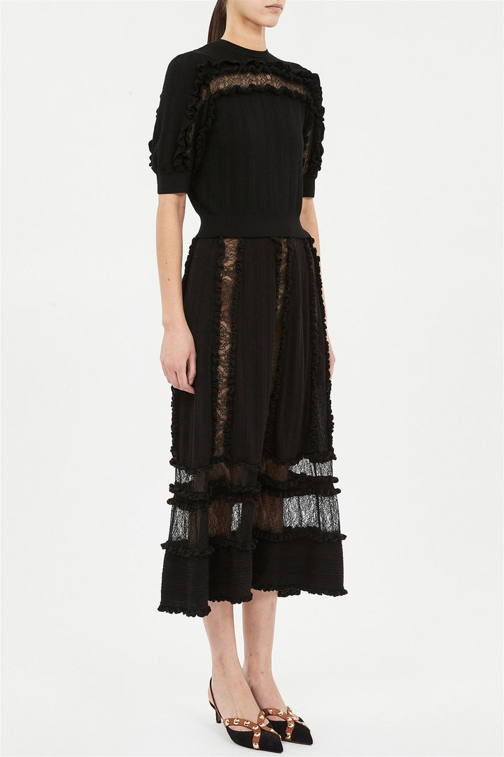 Salima Short Sleeve Knit Black